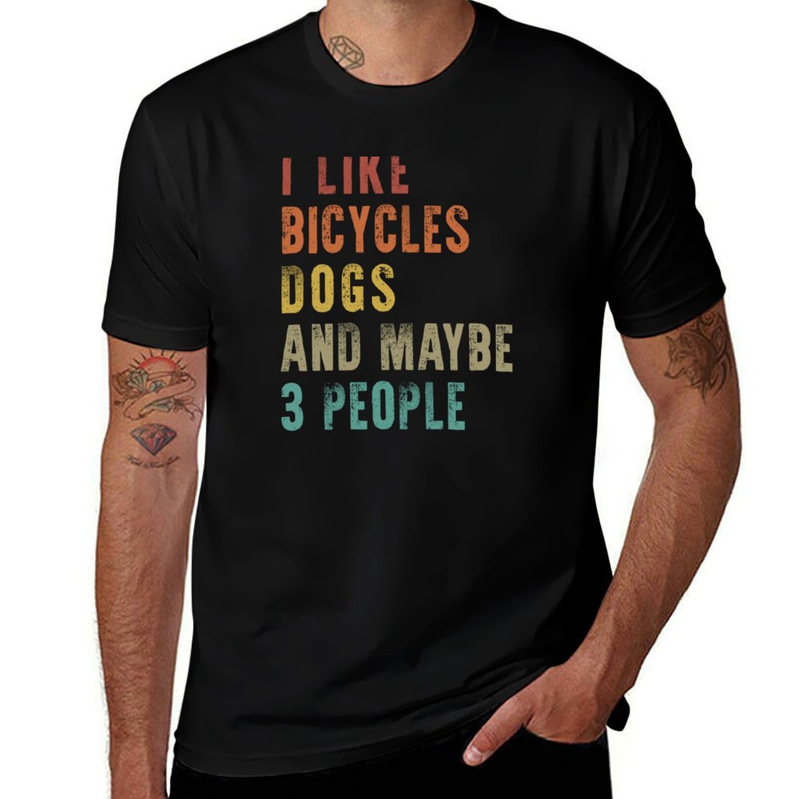 Cycling Quote - Mi piace biciclette e cani, ciclismo