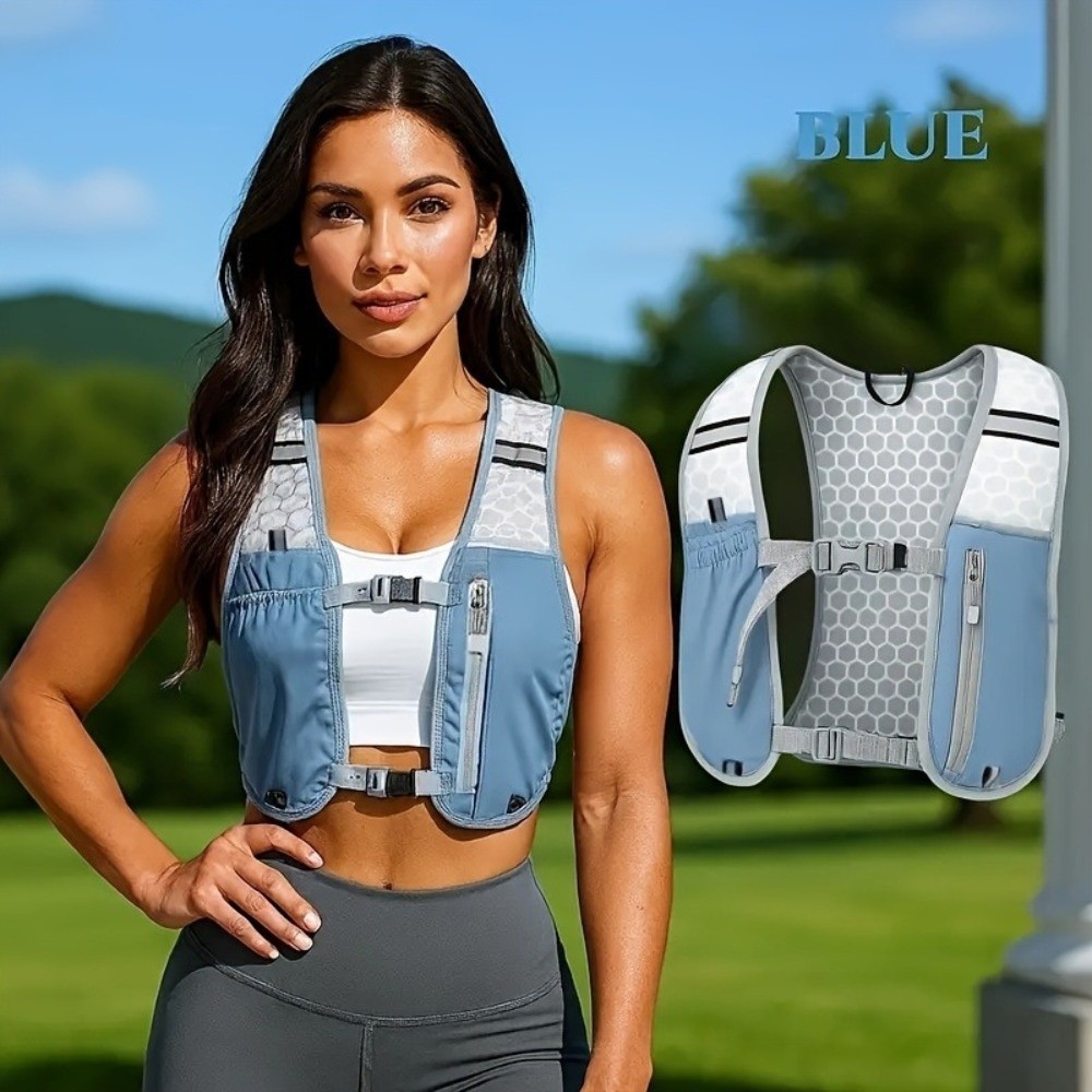 Reflective Vest Cycling - Gilet da Corsa Impermeabile in Nylon