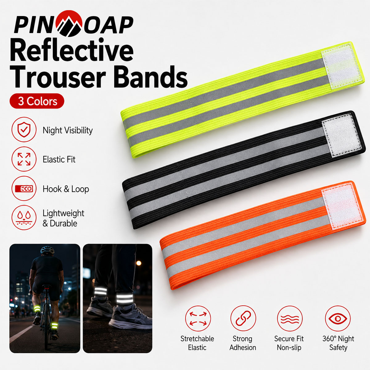 Cycling Commute Gear - PINMOAP 1/2PCS Fascia per Pantaloni da