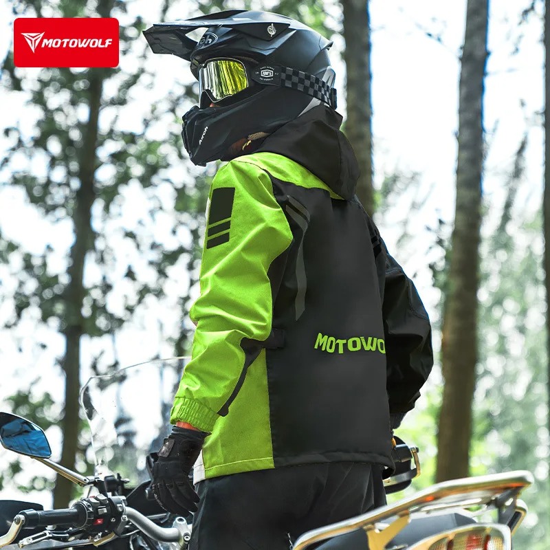 Cycling Commuter Rain Jacket - Motowolf Giacca antipioggia da moto riflettente